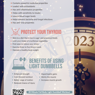 Cinnamon, Thyroid, Light Dumbbells